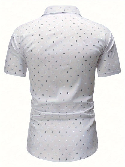 Chemise à manches courtes homme style casual imprimé élégant pour bureau ou sorties
