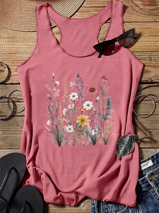 Boheme-inspireret dame top med blomsterprint til sommer - Casual chic
