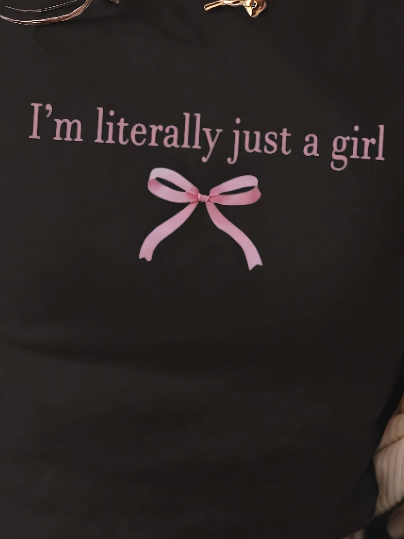 T-shirt court graphique pour femme style décontracté avec message tendance