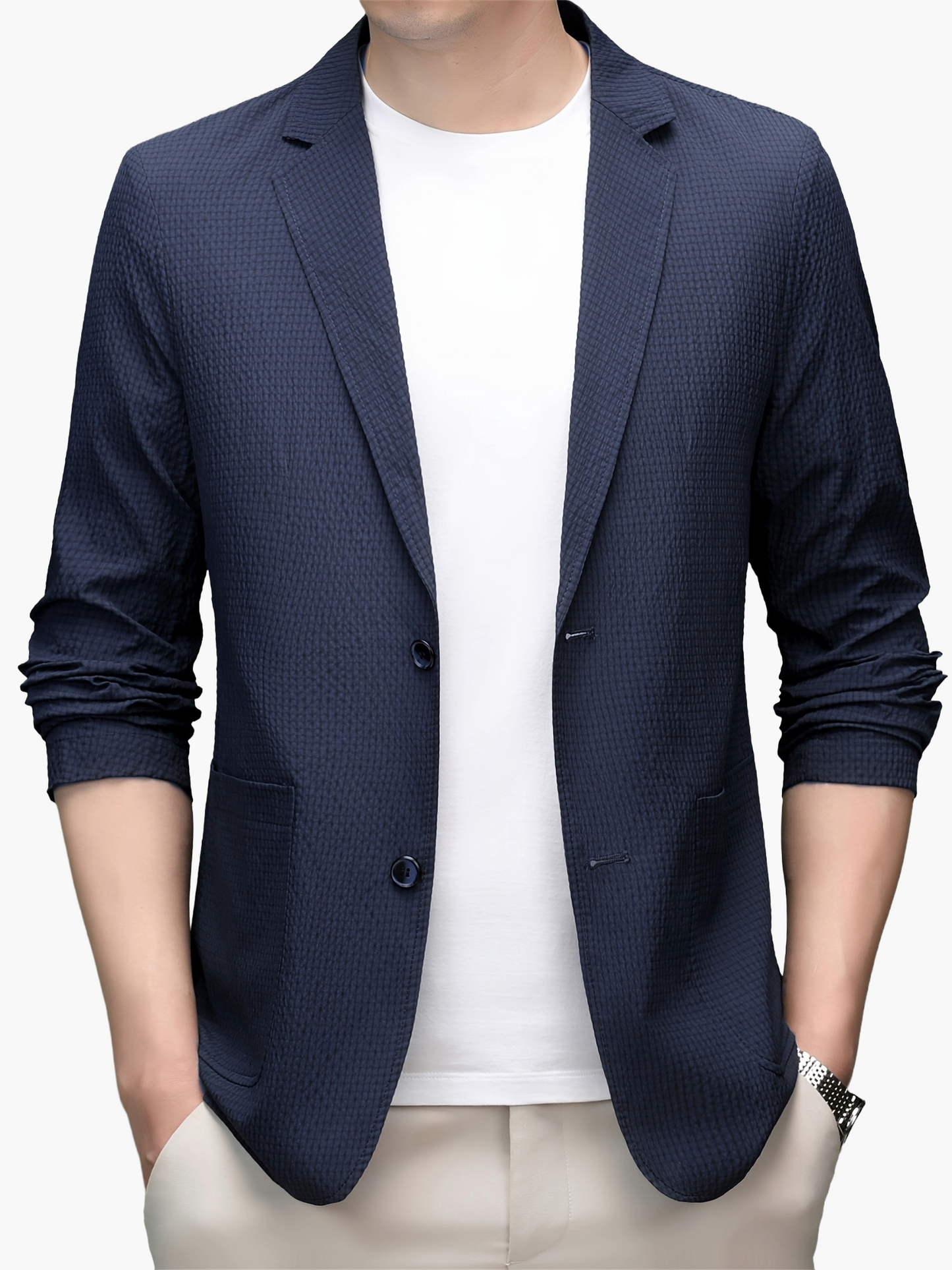 Veste blazer décontractée pour homme - Style élégant printemps/été