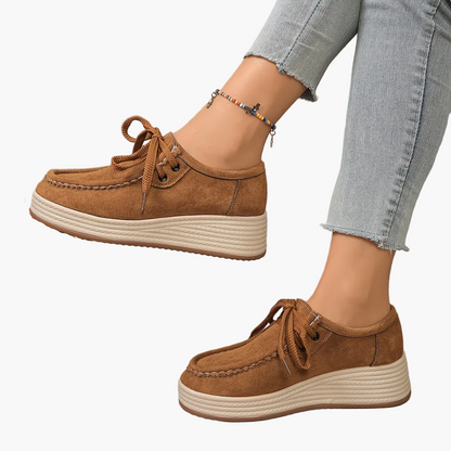 Chaussures à plateforme décontractées pour femme style mocassin urbain