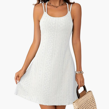 Robe d'été élégante pour femme à bretelles, style bohème chic, idéale pour les sorties et vacances