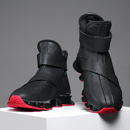 Baskets montantes style bottines avec semelle sculptée bicolore pour homme