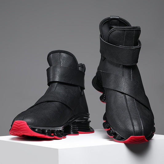 Baskets montantes style bottines avec semelle sculptée bicolore pour homme