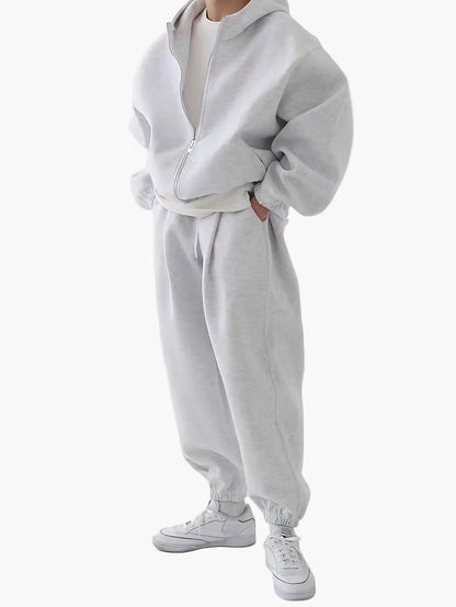 Ensemble de survêtement homme style décontracté sport avec capuche - idéal pour loisirs et sports d’automne hiver