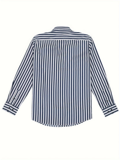 Chemise à rayures style décontracté pour homme – Idéale pour sorties et occasions décontractées