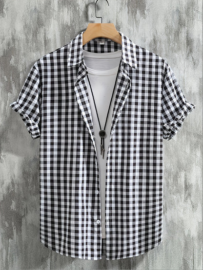 Chemise Décontractée à Carreaux pour Homme Style Urbain Polyvalent
