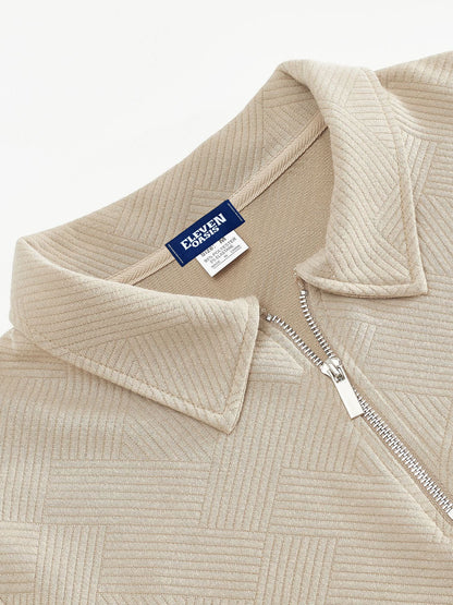 Pull demi-zip homme style décontracté chic pour bureau et loisirs