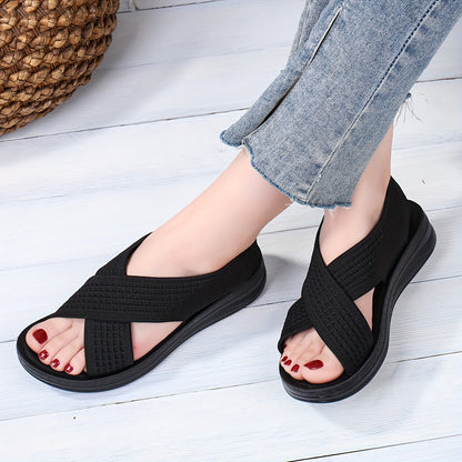 Sandales à bride arrière pour femme, style croisé moderne, confort quotidien