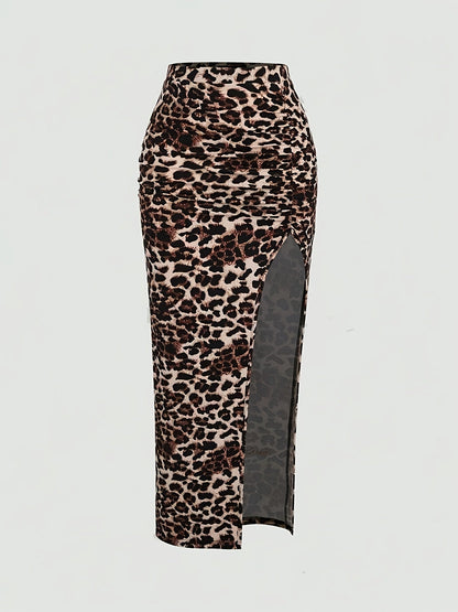 Jupe Longue Moulante Fendue Taille Haute Femme