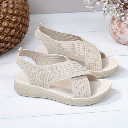 Sandales à bride arrière pour femme, style croisé moderne, confort quotidien