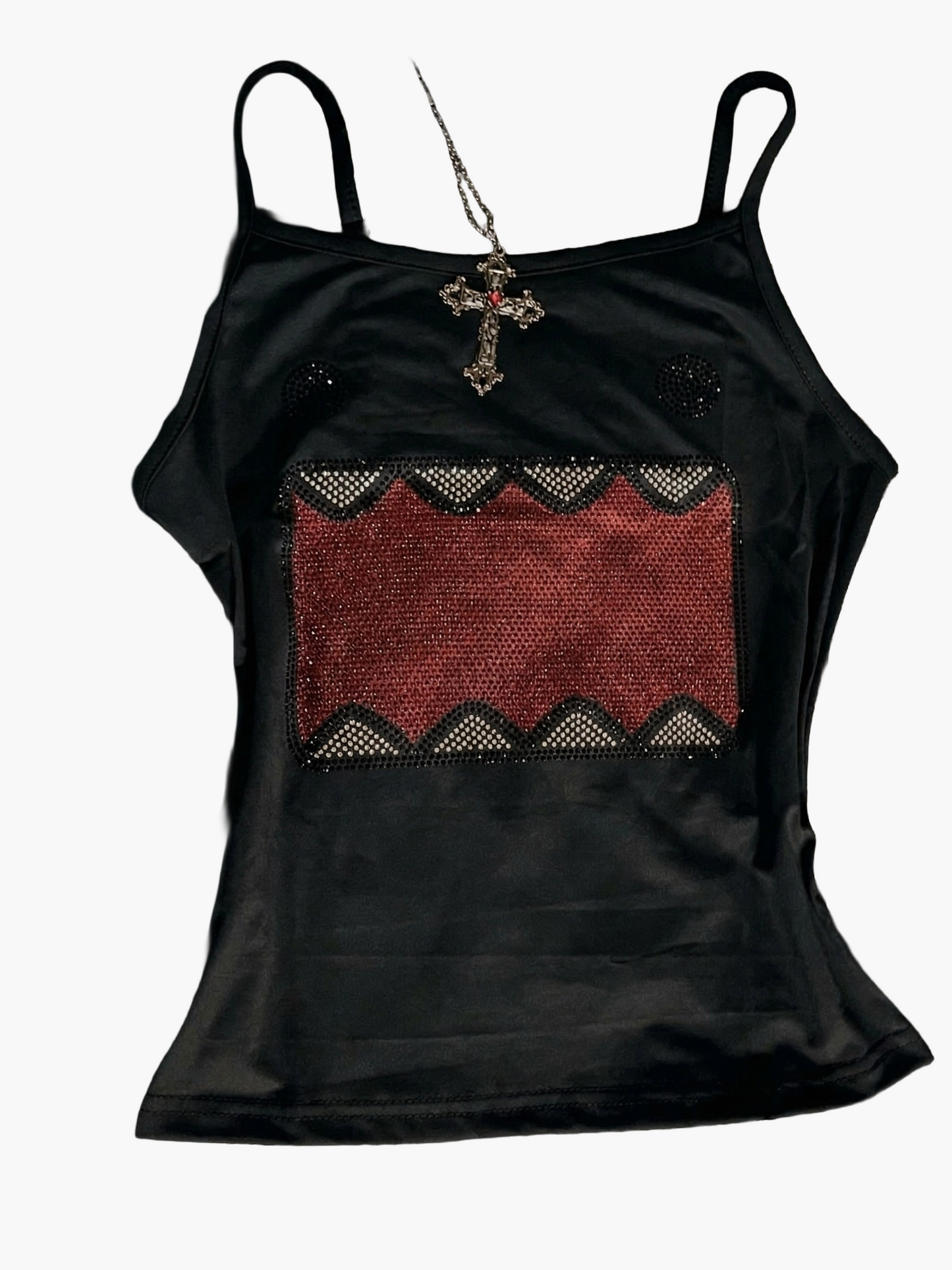 Débardeur Femme Y2K Motif Géométrique Style Urbain pour Look Tendance Été