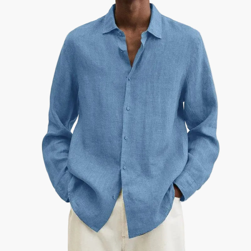 Chemise homme oversize style urbain décontracté à manches longues