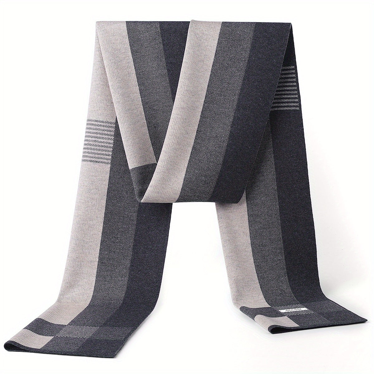 Écharpe à carreaux et motifs géométriques, style écossais, couleurs variées