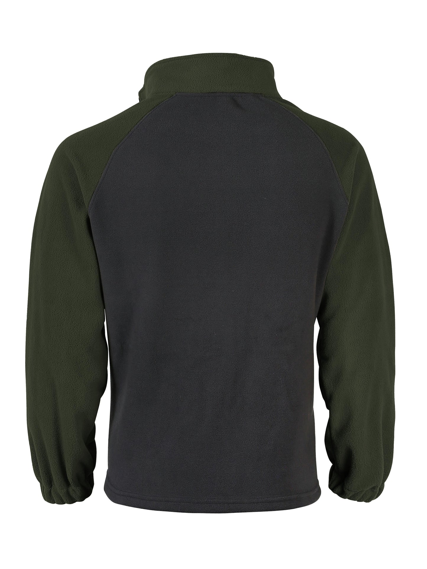 Polaire Homme Bicolore Col Montant avec Fermeture Éclair et Manches Raglan
