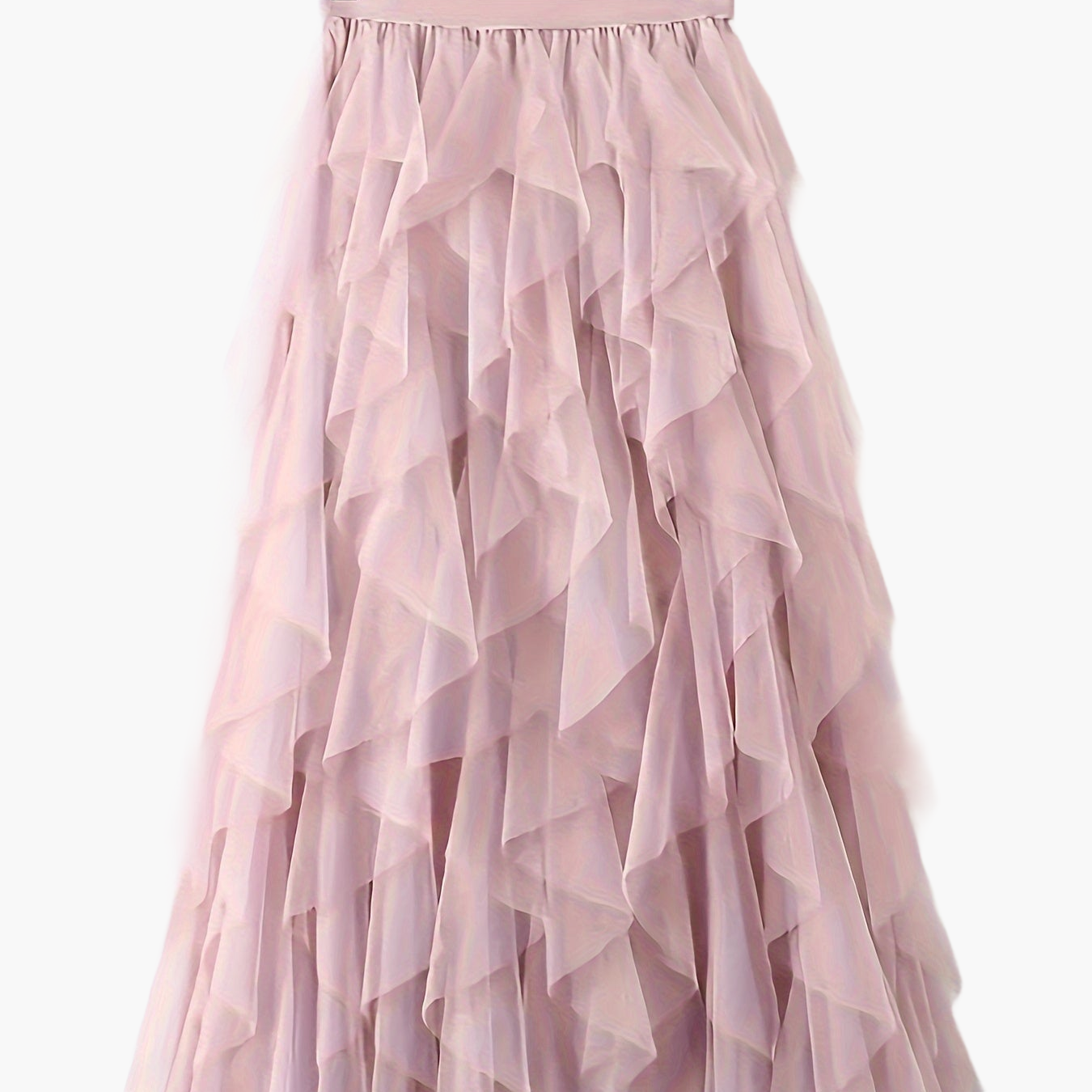 Lang flæse-nederdel i boheme-stil til kvinder, elegant og trendy, ideel til særlige lejligheder og romantiske looks