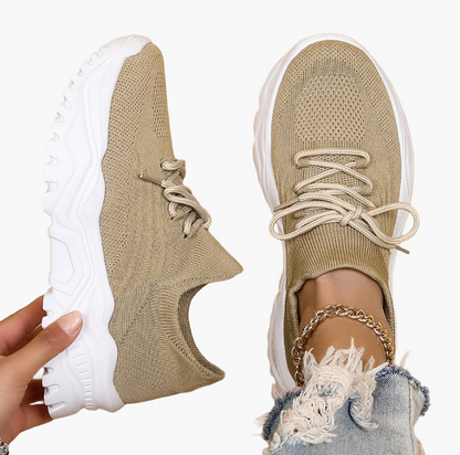 Trendy gå-sneakers til kvinder med tyk sål – Urban stil og daglig komfort