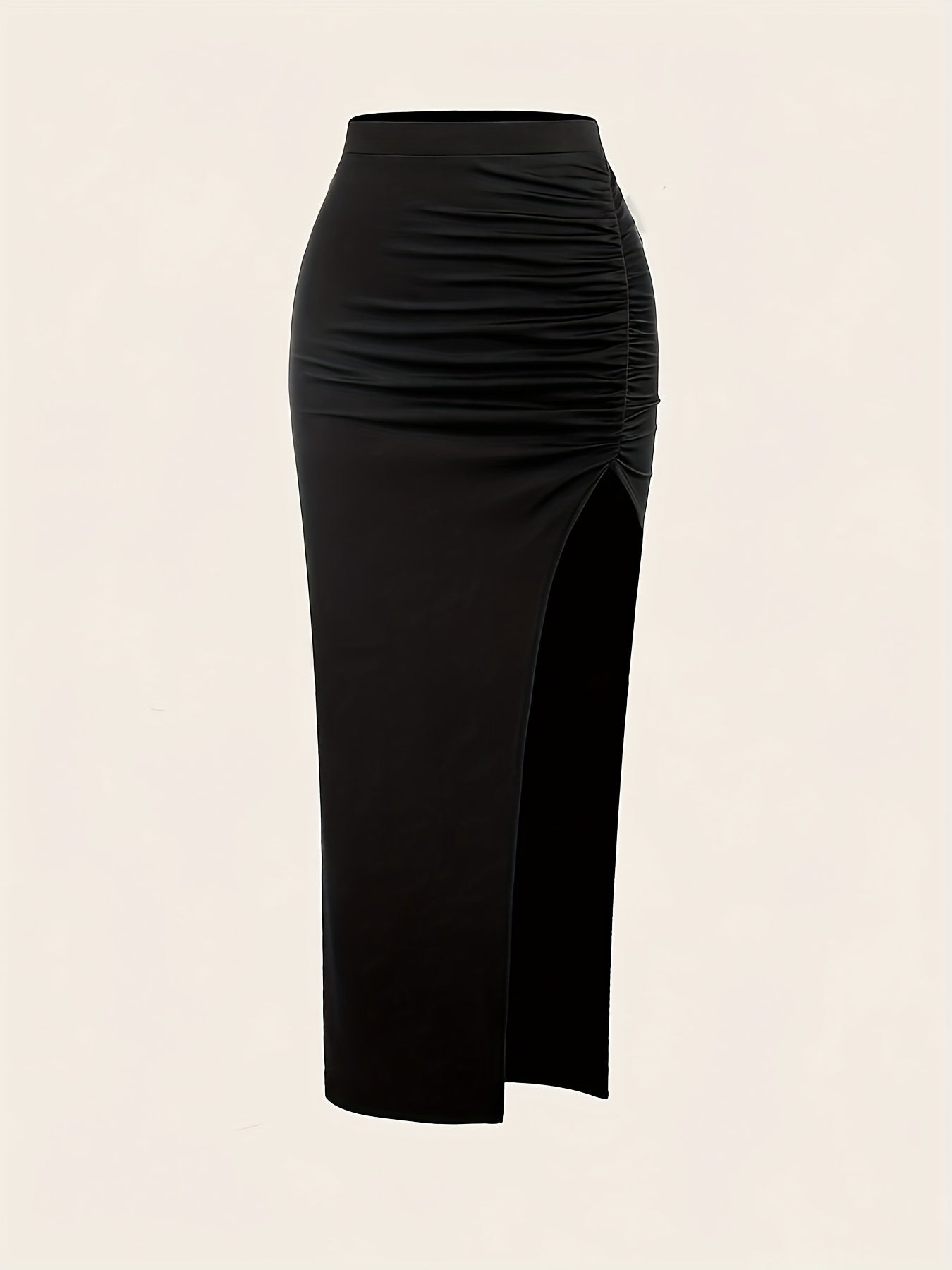 Jupe Longue Moulante Fendue Taille Haute Femme