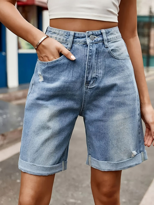 Short Bermuda décontracté pour femme style cycliste – Look urbain tendance été