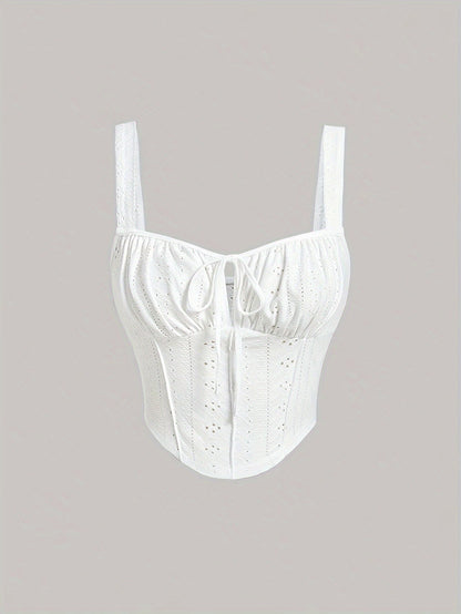 Dames bustier in corsetstijl met chique borduursel voor lente en zomer