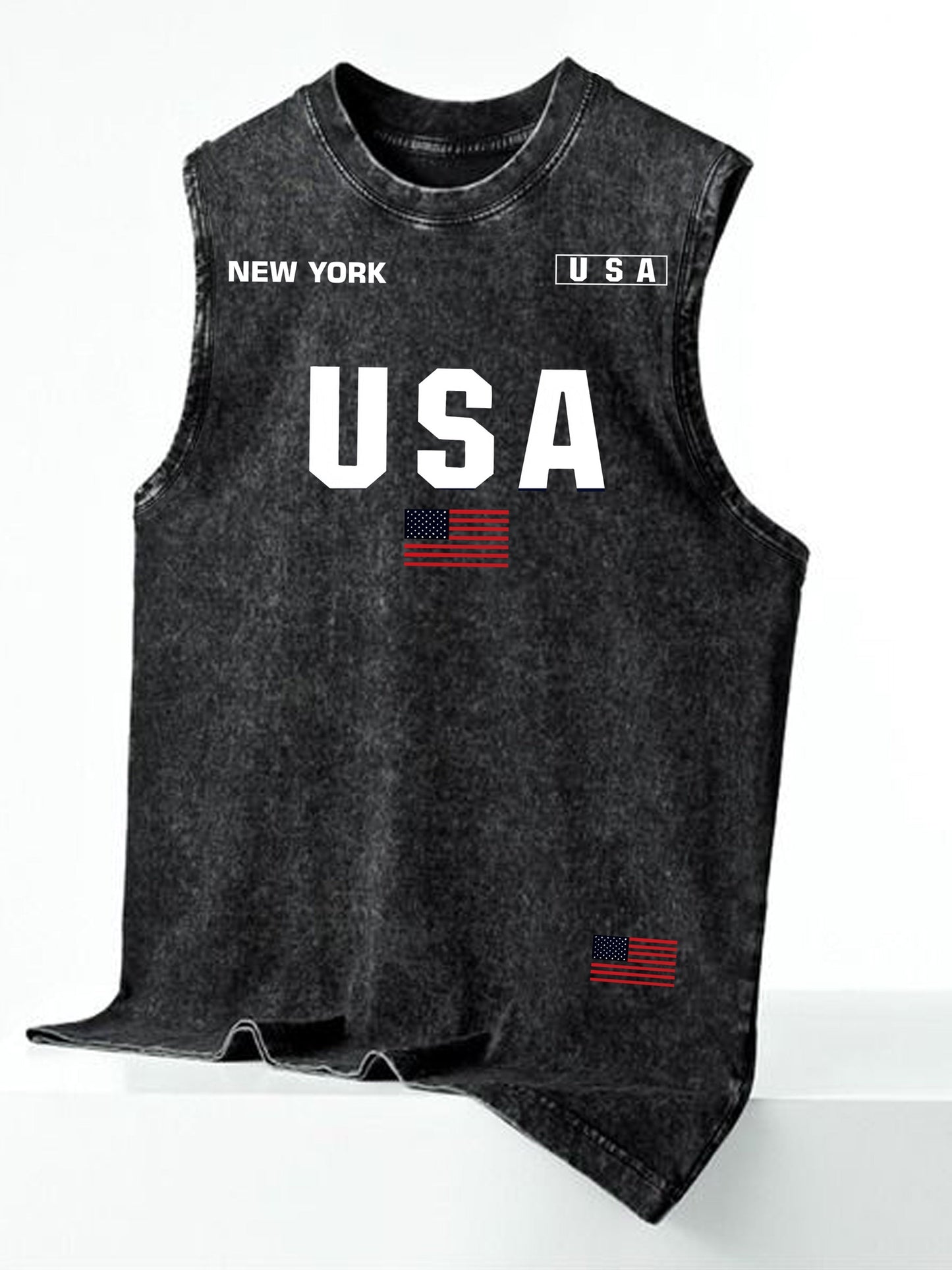 Débardeur sans manches tendance homme style urbain imprimé graphique