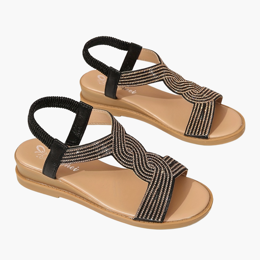 Preppy sommer-sandaler til kvinder, åben tå, daglig komfort og stilfuld