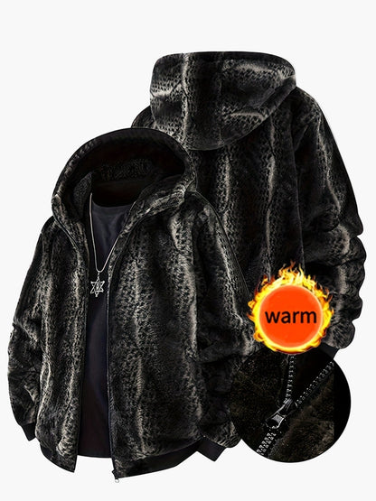 Varm hettejakke for menn i urban stil til vinteren