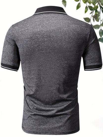 Polo casual da uomo con colletto a contrasto – Stile moderno e versatile