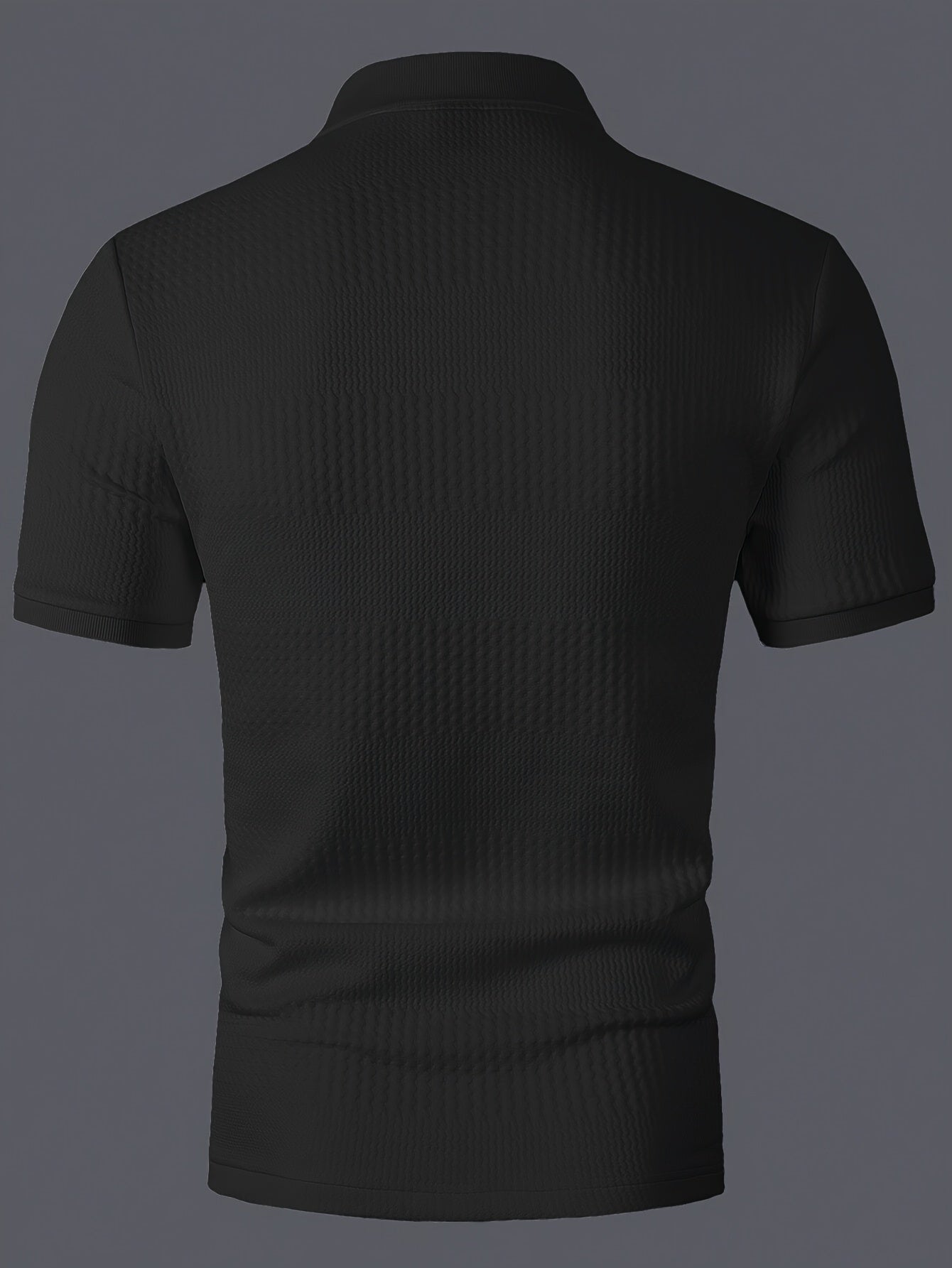 Polo homme ajusté style casual à motif géométrique pour l'été