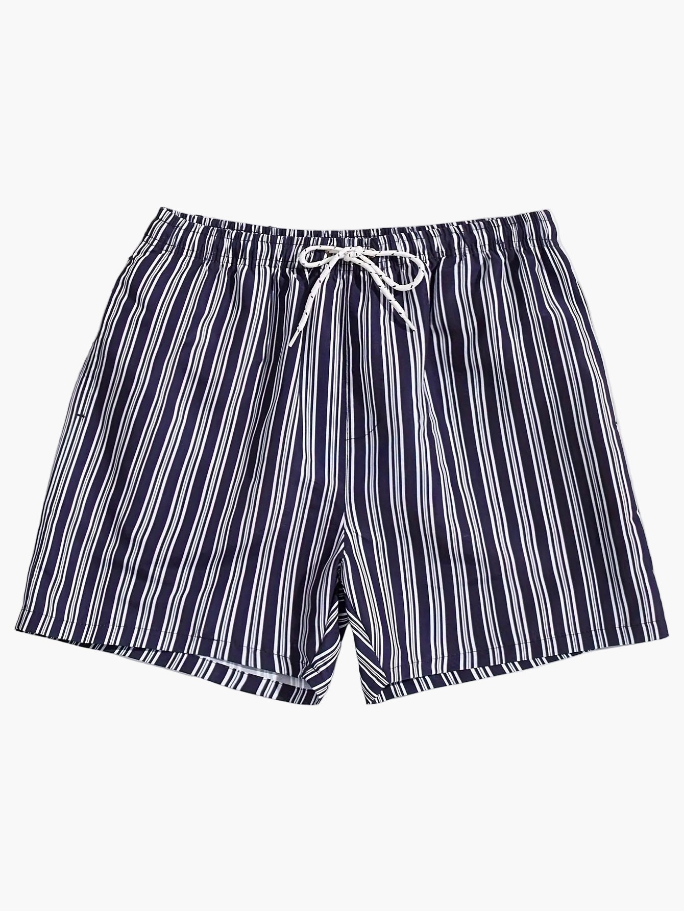 Short de bain homme à rayures style décontracté pour plage et piscine