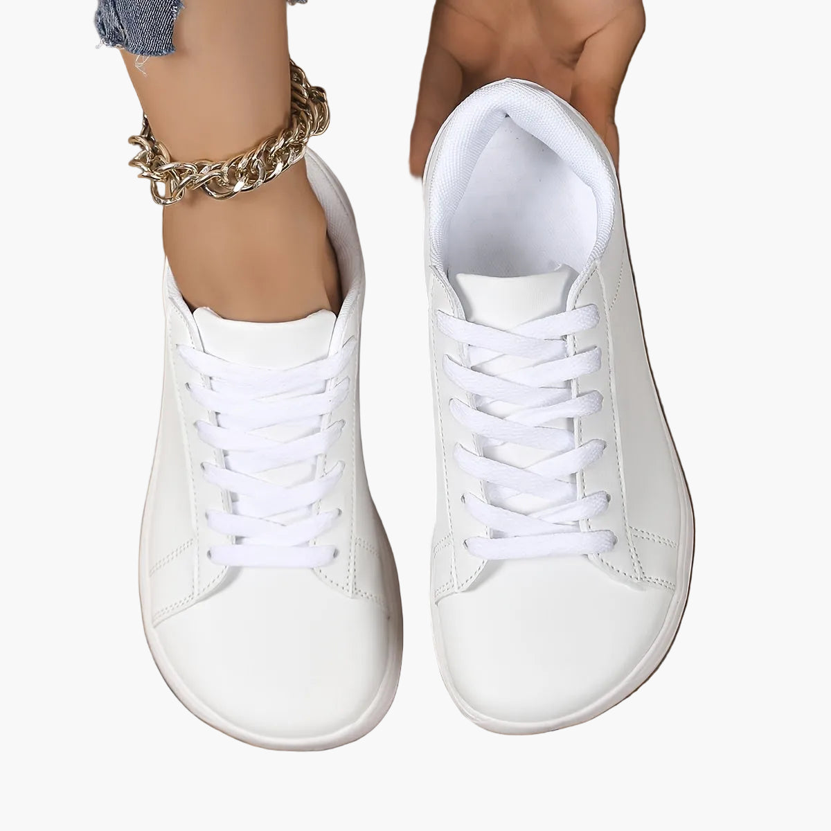 Baskets décontractées pour femme style urbain à lacets – Chaussures polyvalentes confortables pour tous les jours