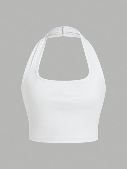 Dames top met open rug - Casual stijl met halternek voor de zomer