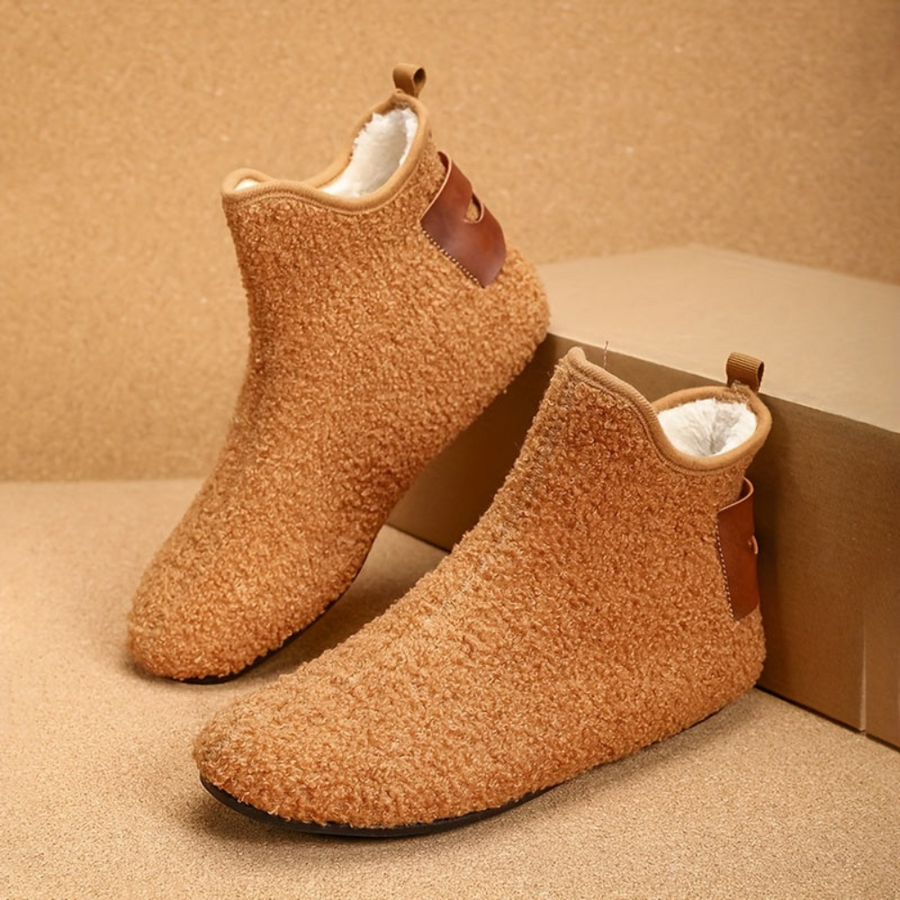 Bequeme weiche Herrenstiefel aus Bouclé-Stoff mit warmem Innenfutter, in mehreren Farben