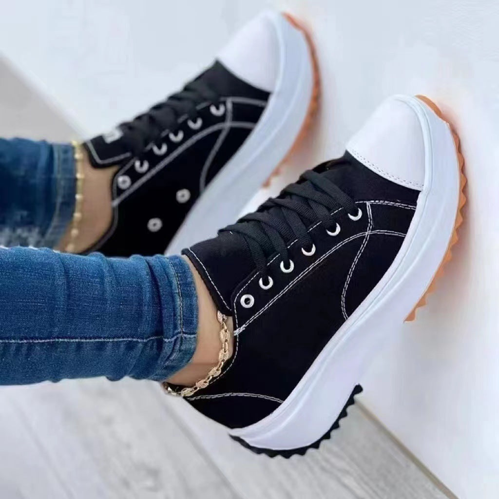 Karen – Wysokie, casualowe buty z płótna