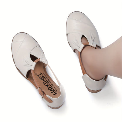 Chaussures à talon compensé pour femme style rétro confortable pour la marche et le quotidien