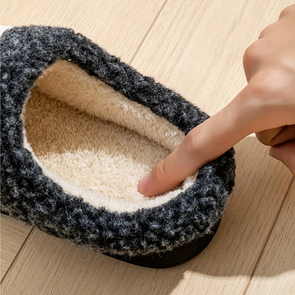 Chaussons rembourrés côtelés doublés doux pour intérieur Confortables