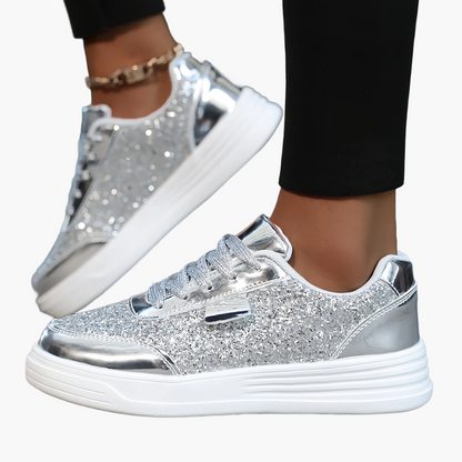 Women's Sneakers with Shiny Glitter for a Trendy and Urban Look