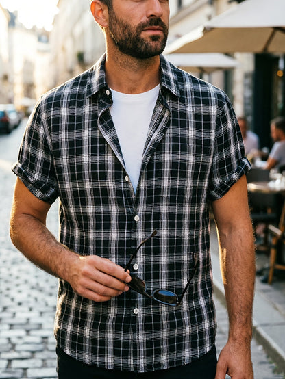 Casual geruit overhemd voor heren – Veelzijdige zomerse stijl