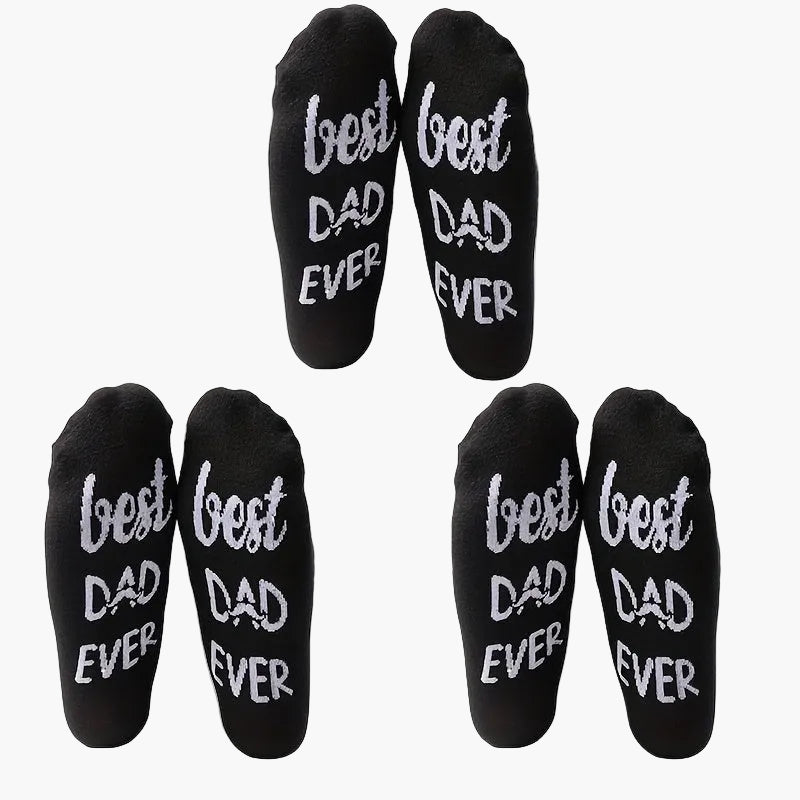 Calze fantasia uomo – Regalo originale « Best Dad Ever » per papà – Stile casual, umorismo e comfort quotidiano