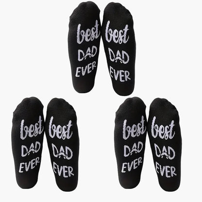 Calze fantasia uomo – Regalo originale « Best Dad Ever » per papà – Stile casual, umorismo e comfort quotidiano