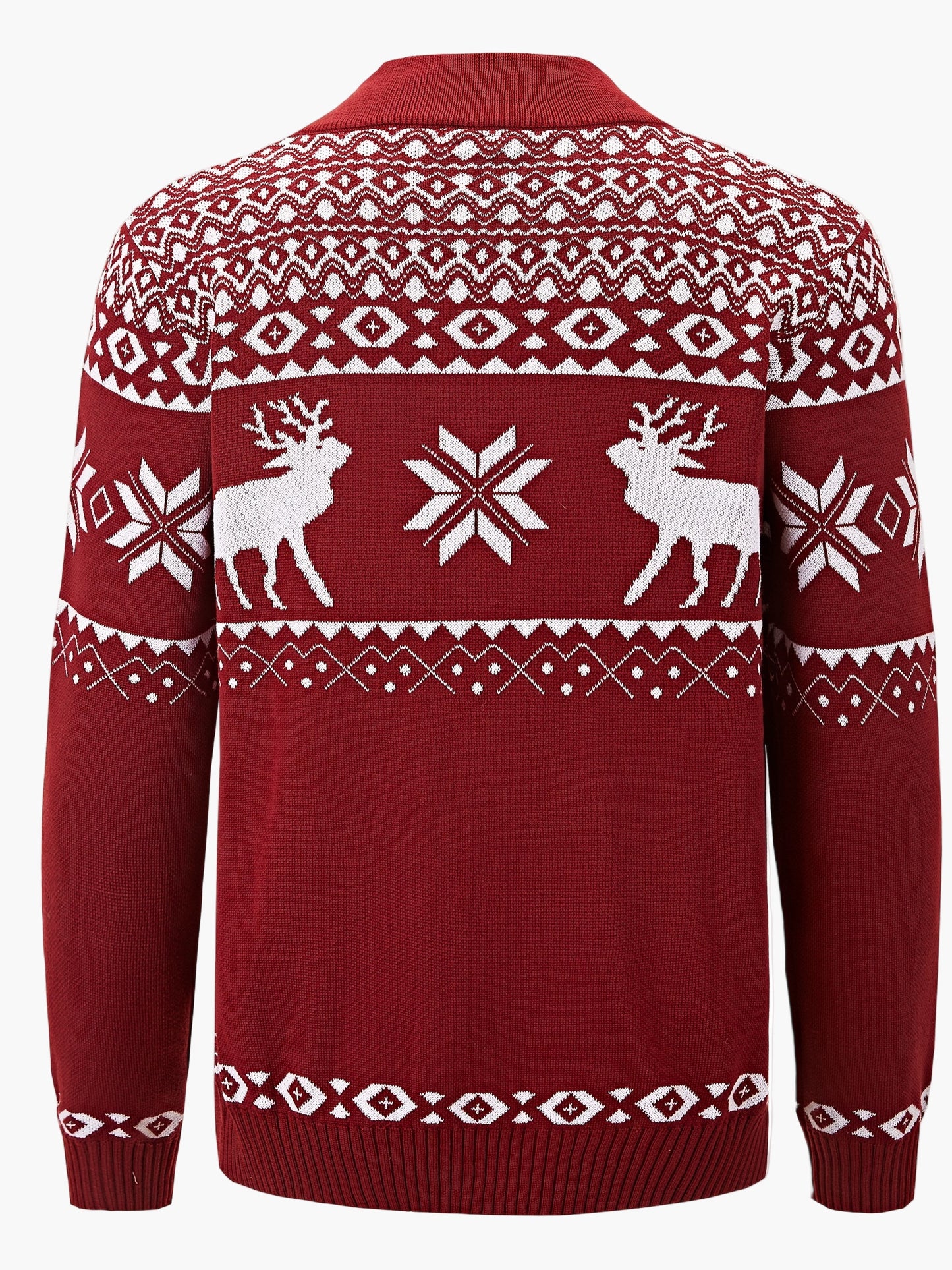 Cardigan para hombre estilo nórdico con motivo de reno para el invierno, casual y festivo