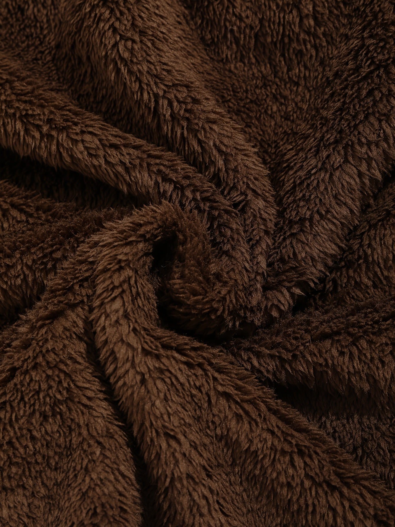 Ensemble Homme Doux en Peluche Marron avec Sweat à Capuche et Short