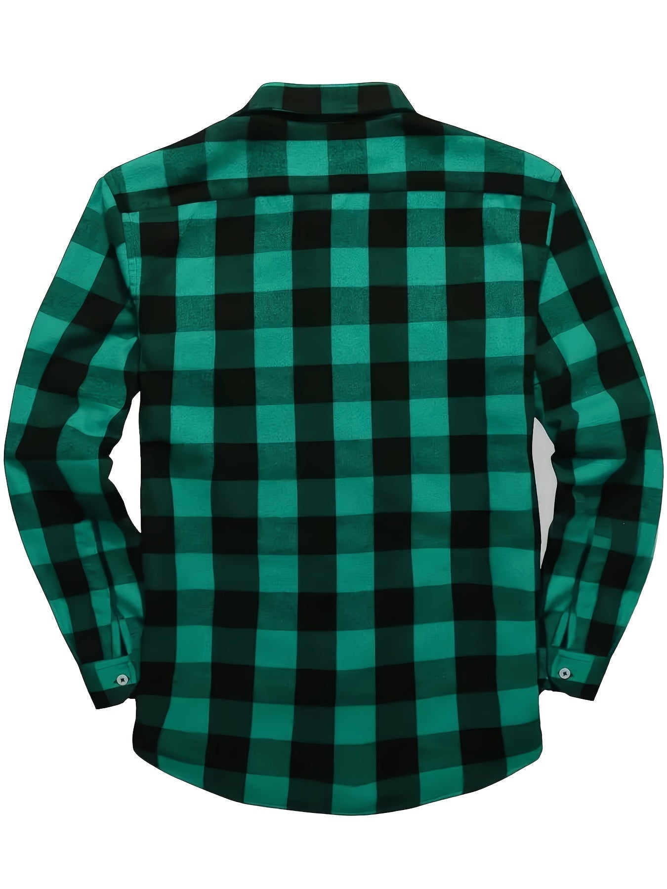 Chemise à Carreaux Homme Manches Longues à Col Classique et Poches Poitrine Couleurs Variées