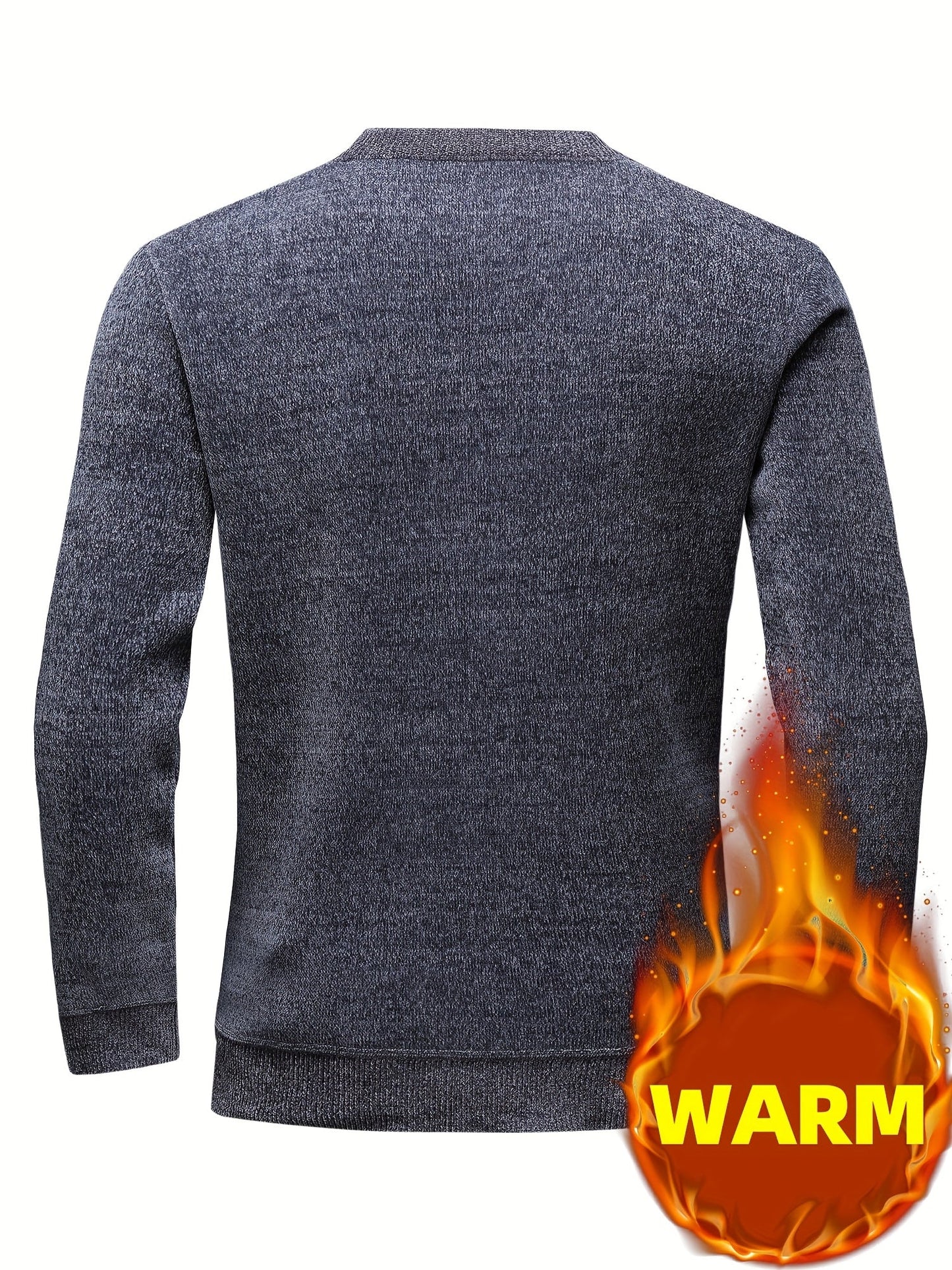 Pull Homme Col Rond Tricoté Maille Texturée Rayures Poitrine Manches Longues