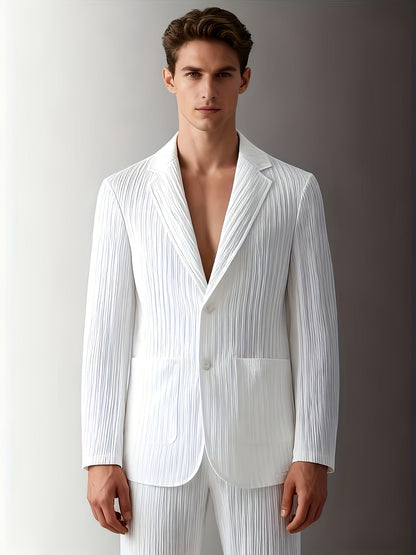 Elegant men's striped casual-style blazer for spring/summer