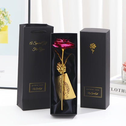 Rose décorative en coffret cadeau – Idée cadeau romantique pour femme – Objet d’ornement élégant