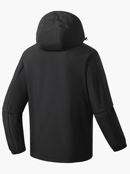 3-i-1 softshelljakke for herre med hette i urban avslappet stil