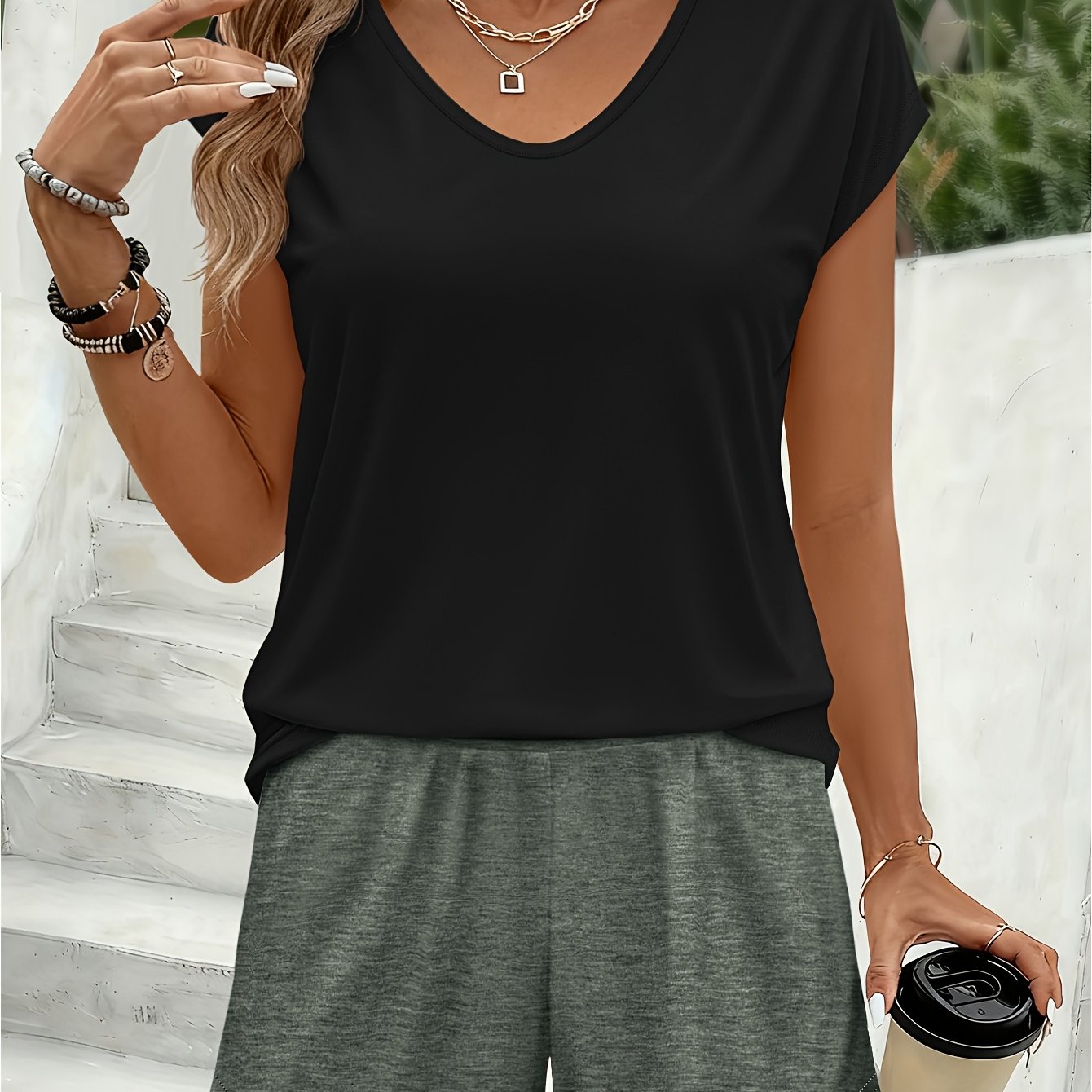 Mono corto casual para mujer estilo veraniego para ocio y uso diario