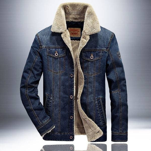 Men's Sherpa-Lined Denim Jacket