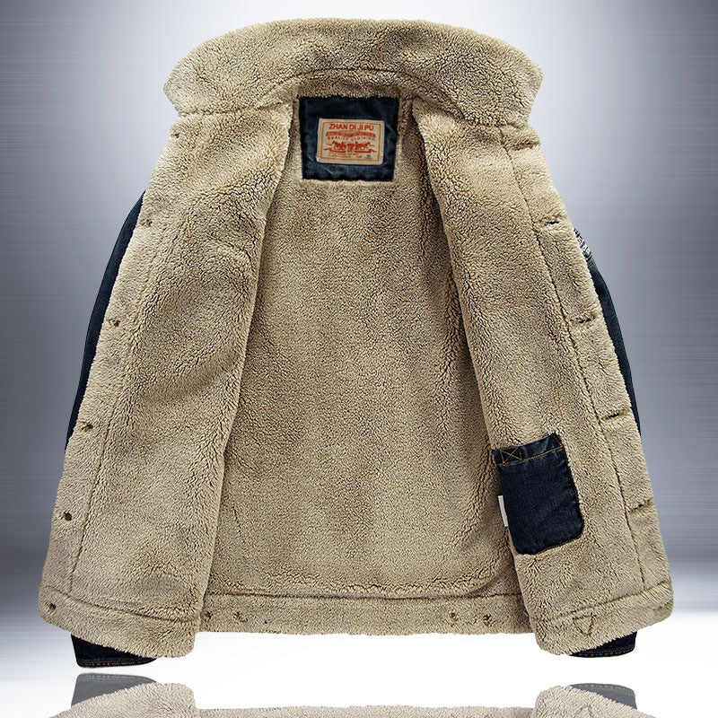 Chaqueta vaquera de hombre con forro estilo Sherpa